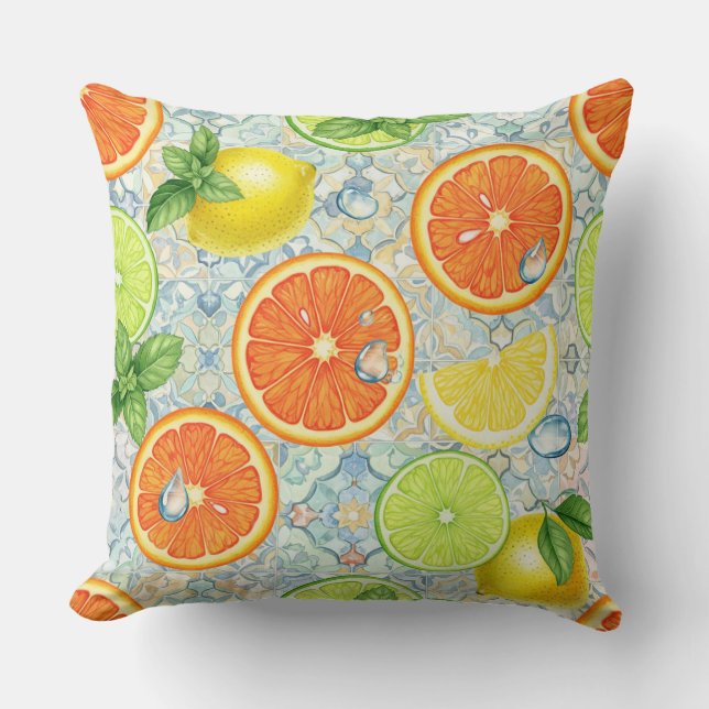  Oranges, Lemons, and Limes by Natasha Us   Cushion (Front)