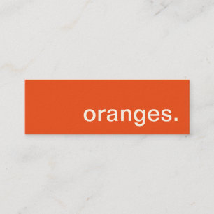 oranges. loyalty punch card