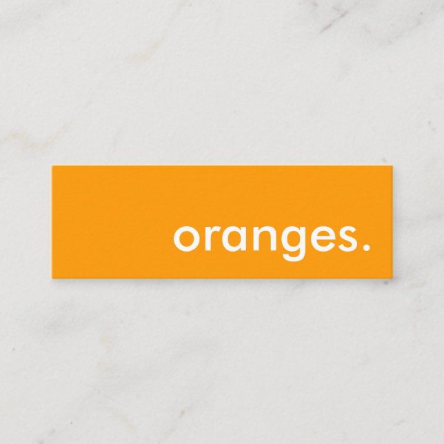 oranges. mini business card (Front)