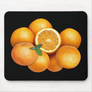 Oranges on any colour background mouse pad