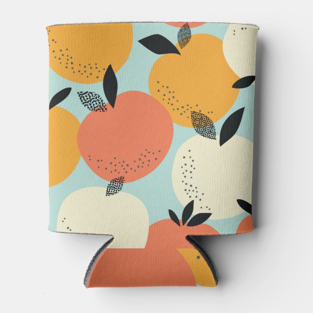 Oranges Pattern: Vibrant Seamless Design. Can Cooler (Front)
