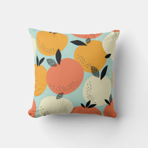 Oranges Pattern: Vibrant Seamless Design. Cushion