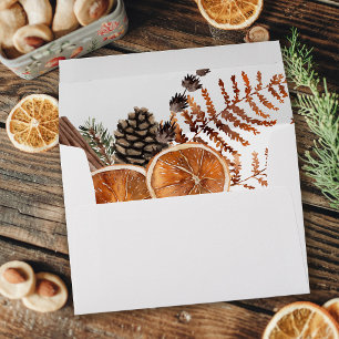 Oranges Rustic Holiday Envelope 2