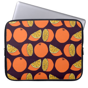 Oranges seamless pattern, vintage texture. laptop sleeve