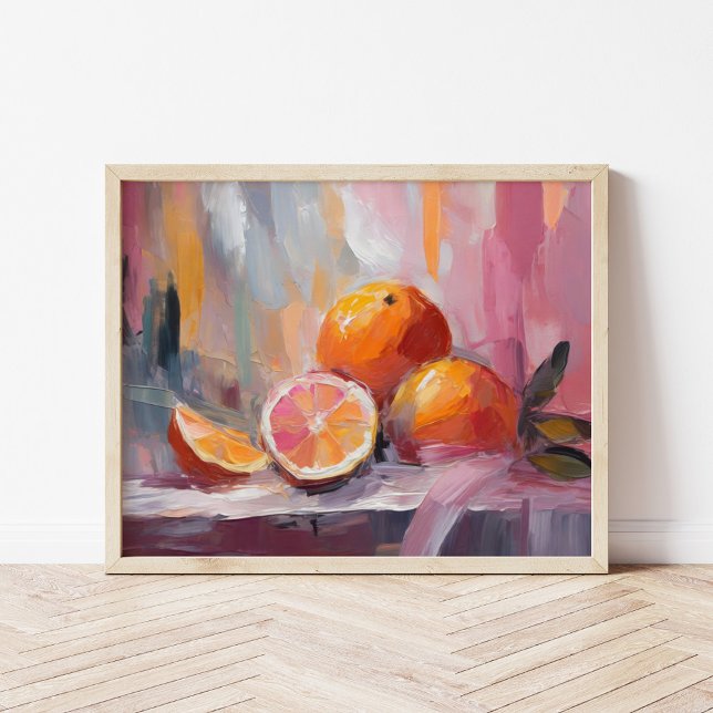 Oranges Still Life Modern Impressionist Art Poster (Creator Uploaded)