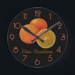 Oranges Still Life Oil on Canvas Painting custom Round Clock<br><div class="desc">Ready to be customised to your specifics. Oil on Canvas by Jan Sinclair. See more here... </div>