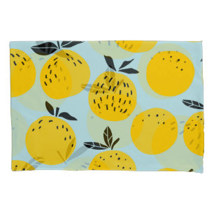 Oranges Summer: Fruitful Vintage Pattern Pillowcase
