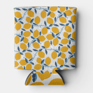 Oranges, tangerines: vintage floral pattern. can cooler