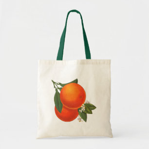 Oranges Vintage Crate Art Canvas Tote Bag