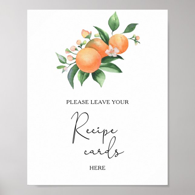 Oranges - Your recipe card here Poster (Front)