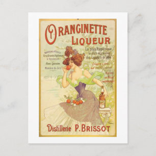 Oranginette Liqueur Vintage Fine Art Postcard