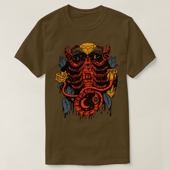 Orangrey Mystic Scorpio Zodiac  T-Shirt (Design Front)
