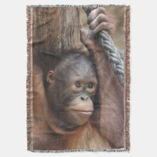 OrangUtan 002 Throw Blanket