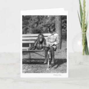 Orangutan and Boy - National Zoo Card