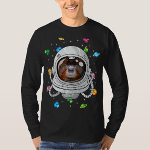 Orangutan Astronaut Animal Deep In Space Cosmic Un T-Shirt