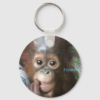 Orangutan Baby Crystal Borneo    Key Ring