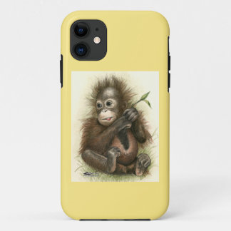 Orangutan Baby With Leaves Case-Mate iPhone Case
