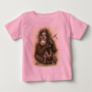 Orangutan Baby With Leaves T-Shirt