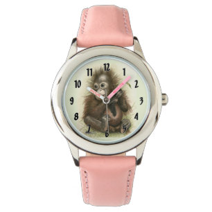 Orangutan Baby With Leaves Watch