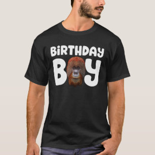 Orangutan Birthday Boy Party Kids Boys Orangutan B T-Shirt