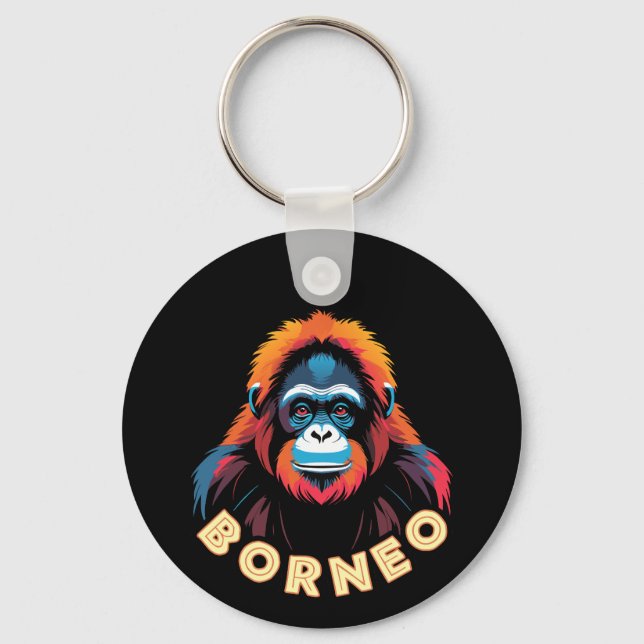 Orangutan Borneo Key Ring (Front)