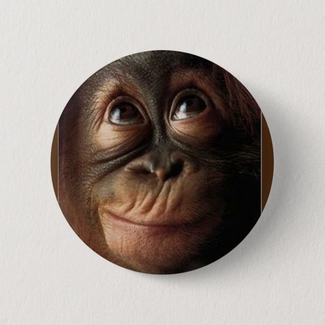 ORANGUTAN BUTTON PIN (Front)