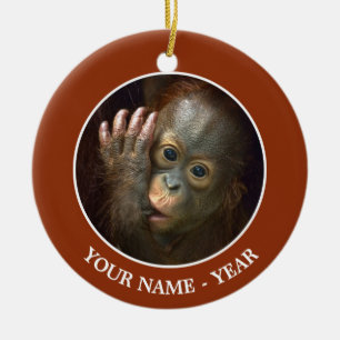 Orangutan Ceramic Tree Decoration