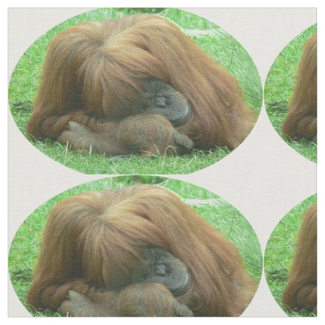 Orangutan Fabric (Close Up)