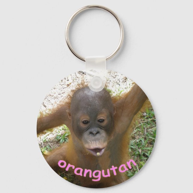 Orangutan Rainforest Snack Key Ring (Front)