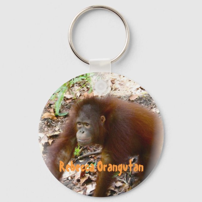Orangutan Rebecca in Borneo Key Ring (Front)