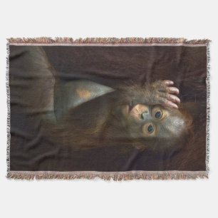 Orangutan Throw Blanket