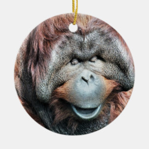 ORANGUTANS CERAMIC TREE DECORATION
