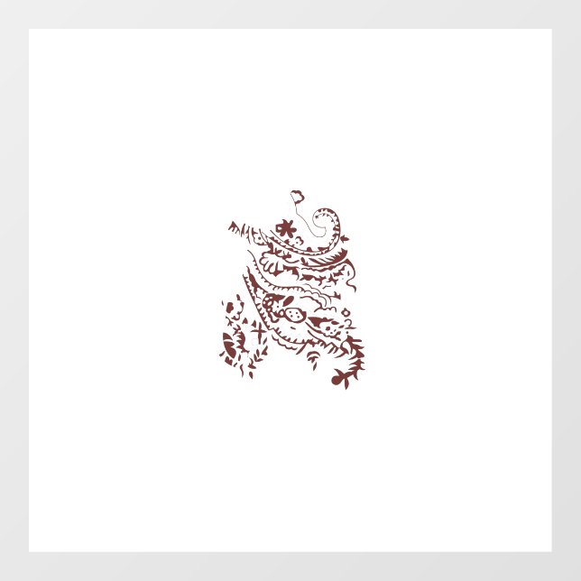 Orangy Red decorative Design (Sheet)