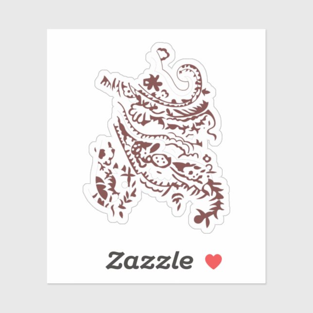 Orangy Red decorative Design (Sheet)