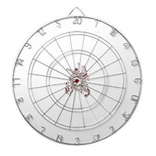 Orangy Red decorative Design Dartboard