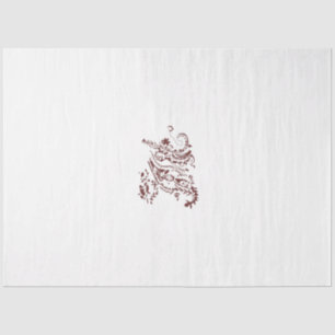 Orangy Red decorative Design Tissue Paper