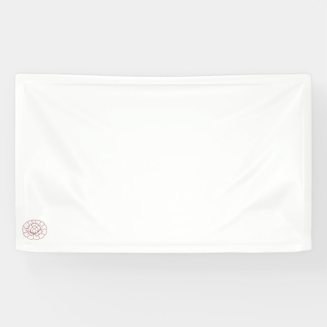 Orangy Red decorative Design Vinyl Banner  (Horizontal)