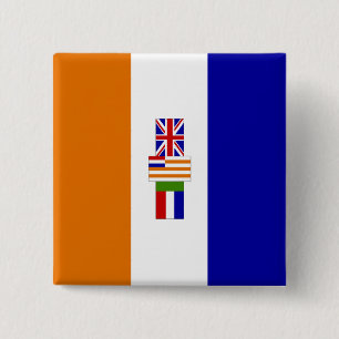 Oranje-blanje-blou 15 Cm Square Badge