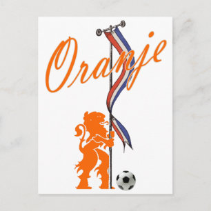 Oranje Netherlands flag  Total football banner Postcard