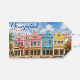 Oranjestad Aruba Caribbean Island Travel Souvenir Gift Tags