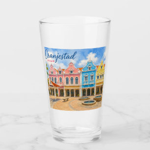 Oranjestad Aruba Caribbean Island Travel Souvenir Glass