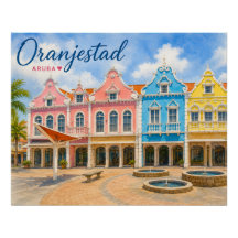 Oranjestad Aruba Caribbean Island Travel Souvenir