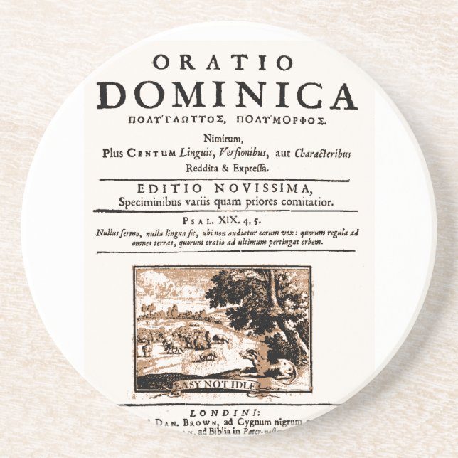 Oratio Dominica Coaster (Front)