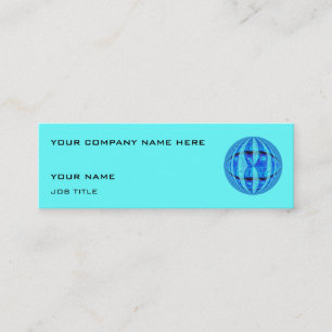 Orb Blue business card blue skinny