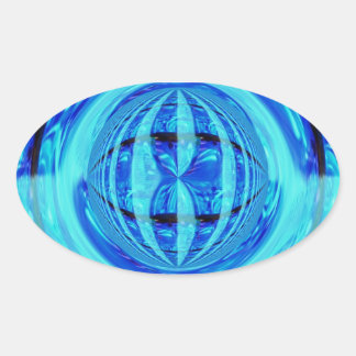 Orb Blue sticker oval