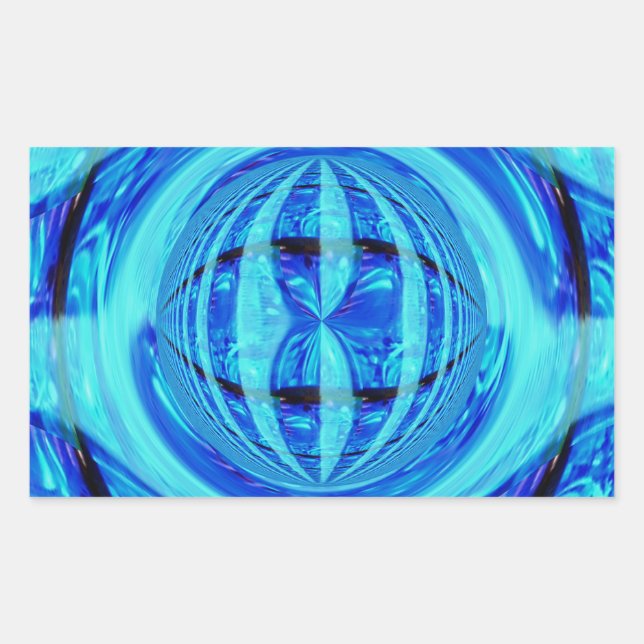 Orb Blue sticker rectangle (Front)