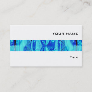 Orb Blue stripe business card white