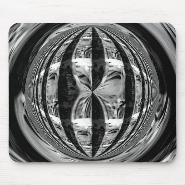 Orb Chrome Black mousepad (horizontal) (Front)