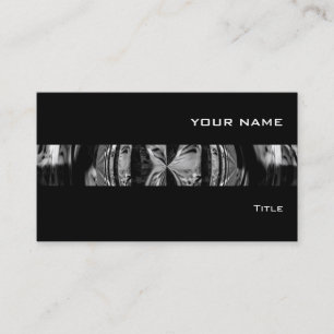 Orb Chrome Black stripe business card black