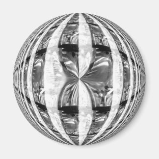 Orb Chrome fridge magnet round